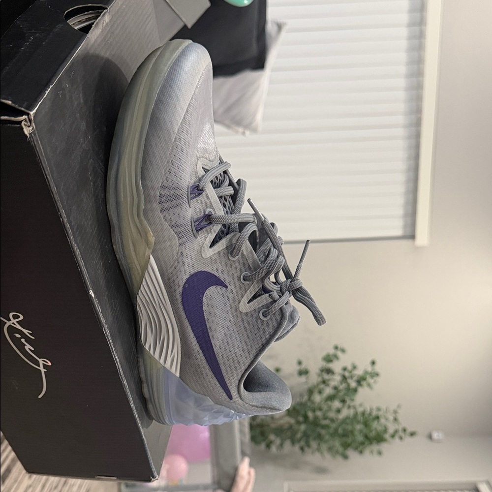 Nike Gray and Purple Athletic Shoes